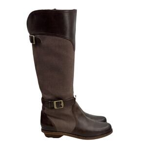 Merrell Bracken Tall Boot Riding 6.5 Women's Brown Leather Rider Riding Full Zip